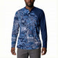Africa Floral mix Maasai Shuka Button Sweatshirt Blue Moitf