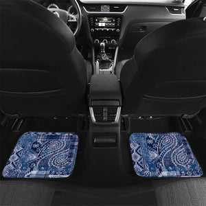 Afro Floral mix Maasai Shuka Car Mats Blue Moitf