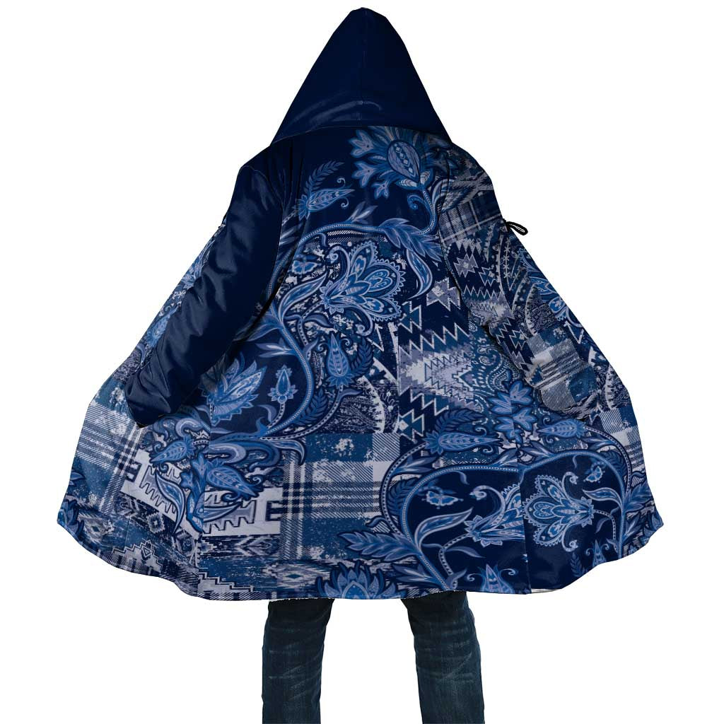 Africa Floral mix Maasai Shuka Cloak Blue Moitf