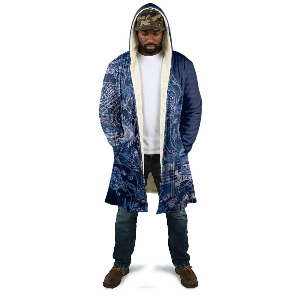 Africa Floral mix Maasai Shuka Cloak Blue Moitf