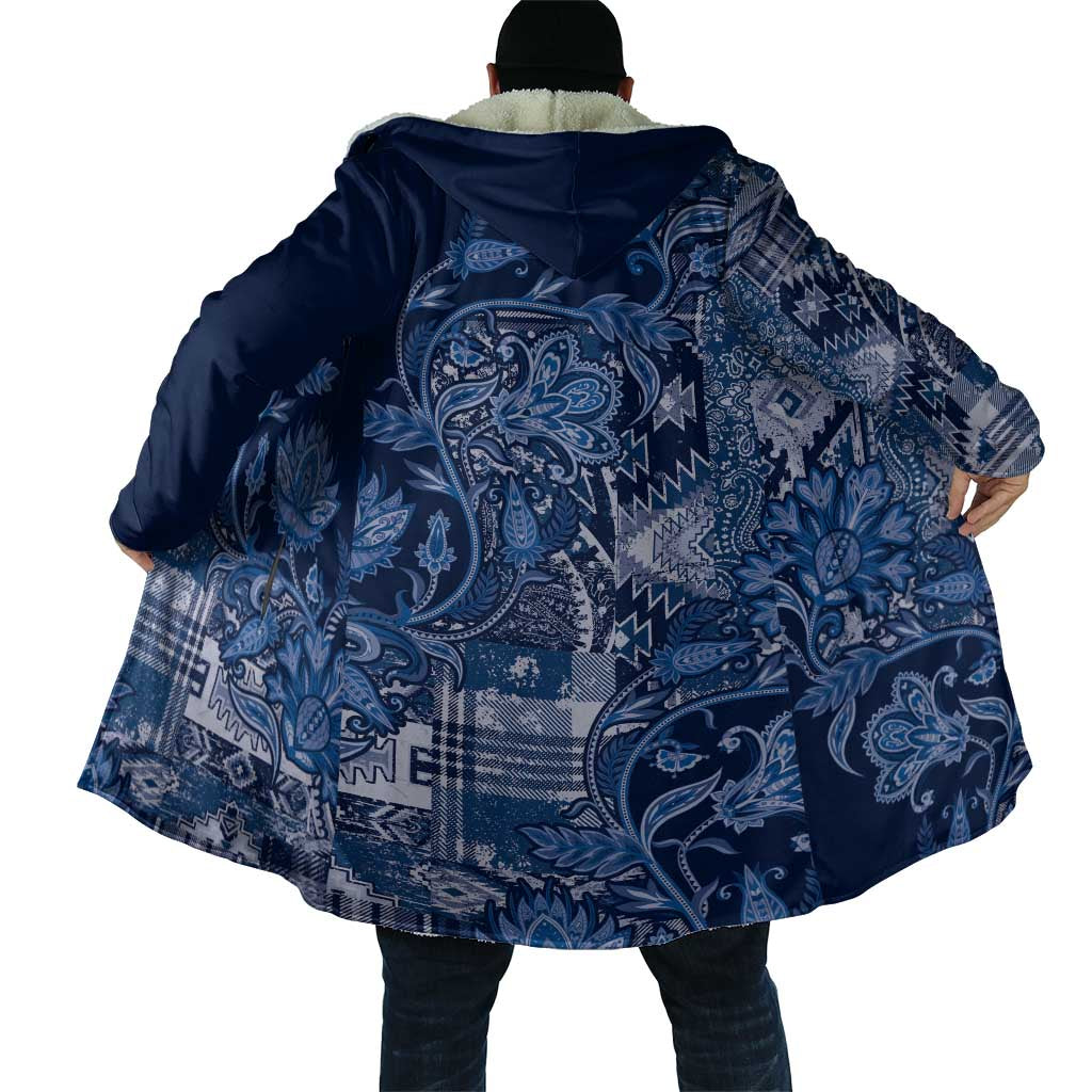 Africa Floral mix Maasai Shuka Cloak Blue Moitf