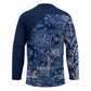 Africa Floral mix Maasai Shuka Hockey Jersey Blue Moitf