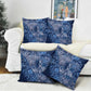 Africa Floral mix Maasai Shuka Pillow Cover Blue Moitf