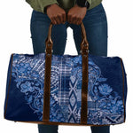 Africa Floral mix Maasai Shuka Travel Bag Blue Moitf