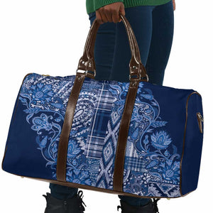 Africa Floral mix Maasai Shuka Travel Bag Blue Moitf