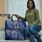 Africa Floral mix Maasai Shuka Travel Bag Blue Moitf