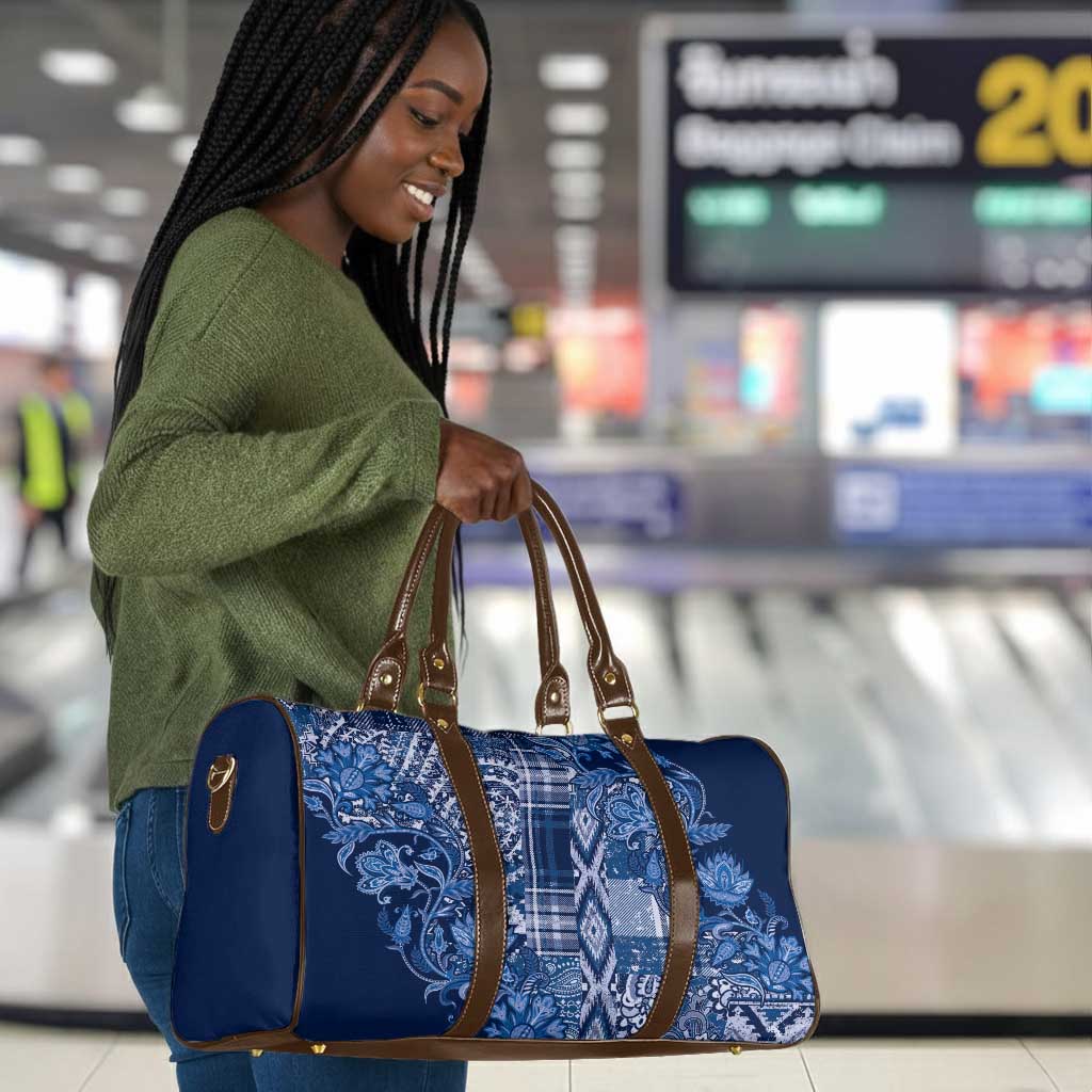 Africa Floral mix Maasai Shuka Travel Bag Blue Moitf