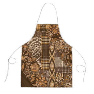 Africa Floral mix Maasai Shuka Apron Gold Moitf