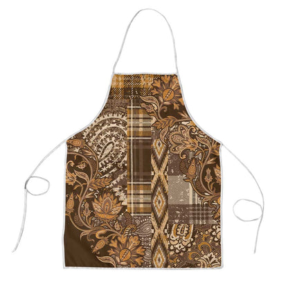 Africa Floral mix Maasai Shuka Apron Gold Moitf