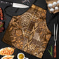 Africa Floral mix Maasai Shuka Apron Gold Moitf