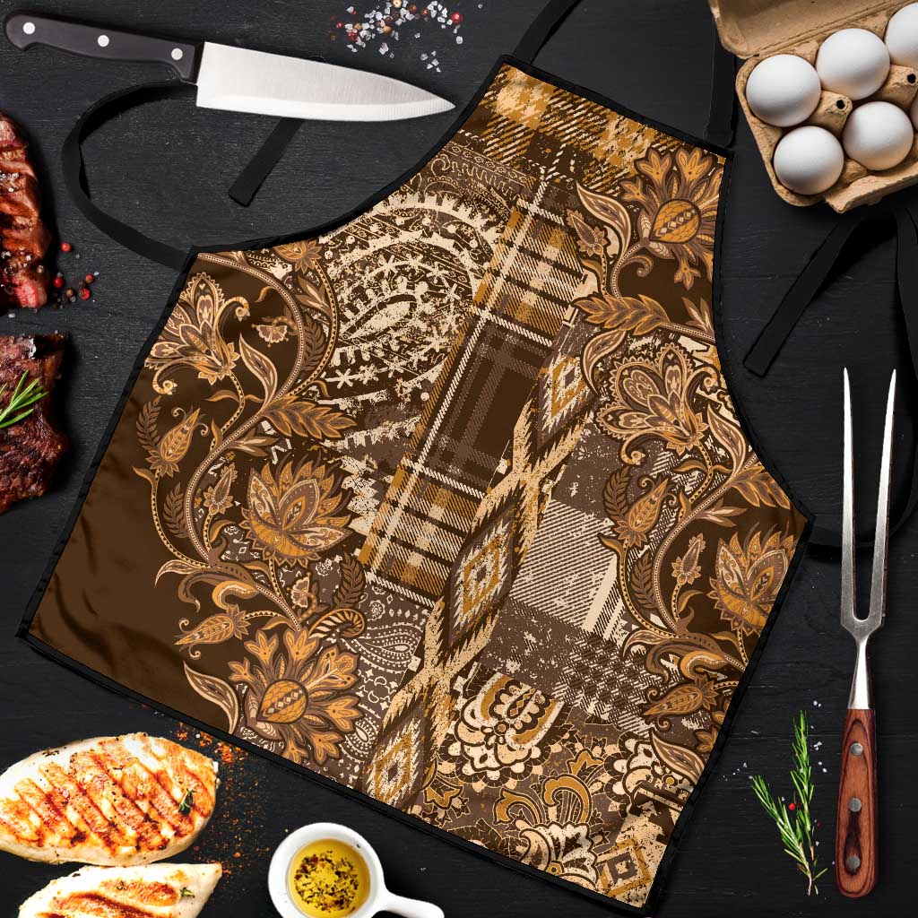 Africa Floral mix Maasai Shuka Apron Gold Moitf