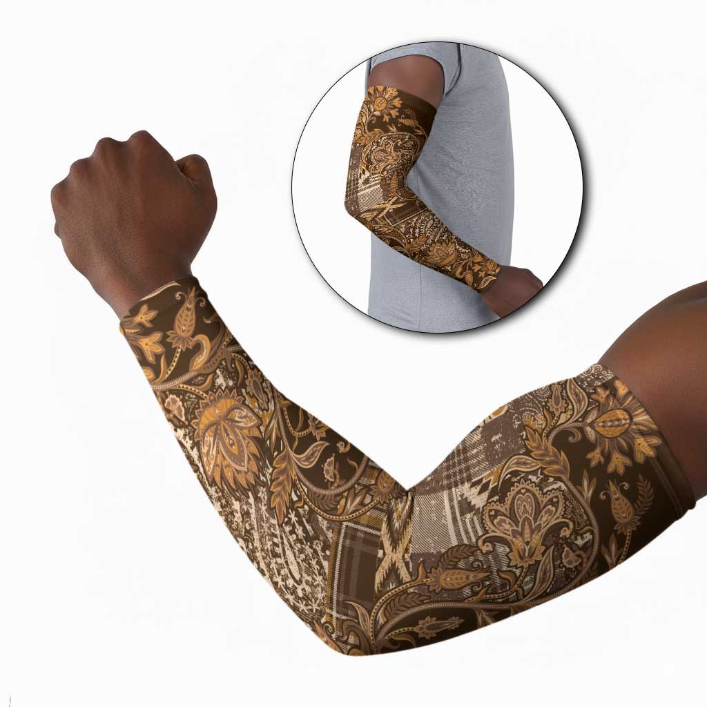 Africa Floral mix Maasai Shuka Arm Sleeves Gold Moitf