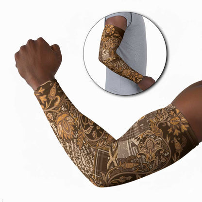 Africa Floral mix Maasai Shuka Arm Sleeves Gold Moitf