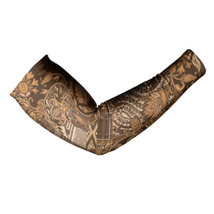 Africa Floral mix Maasai Shuka Arm Sleeves Gold Moitf