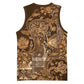 Afro Floral mix Maasai Shuka Basketball Jersey Gold Moitf LT9