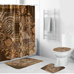 Africa Floral mix Maasai Shuka Bathroom Set Gold Moitf