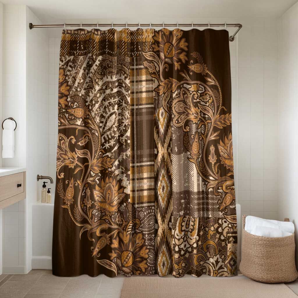 Africa Floral mix Maasai Shuka Bathroom Set Gold Moitf