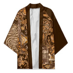 Africa Floral mix Maasai Shuka Kimono Gold Moitf