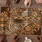 Africa Floral mix Maasai Shuka Puzzle Gold Moitf