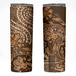 Afro Floral mix Maasai Shuka Skinny Tumbler Gold Moitf