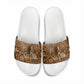 Africa Floral mix Maasai Shuka Slide Sandals Gold Moitf