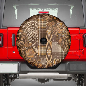 Afro Floral mix Maasai Shuka Spare Tire Cover Gold Moitf