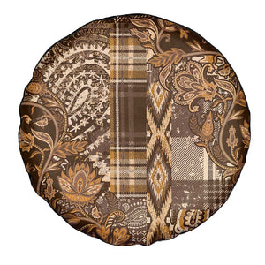 Afro Floral mix Maasai Shuka Spare Tire Cover Gold Moitf