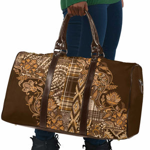 Africa Floral mix Maasai Shuka Travel Bag Gold Moitf