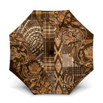 Africa Floral mix Maasai Shuka Umbrella Gold Moitf