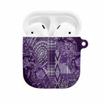 Africa Floral mix Maasai Shuka AirPods Case Purple Moitf