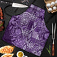 Africa Floral mix Maasai Shuka Apron Purple Moitf