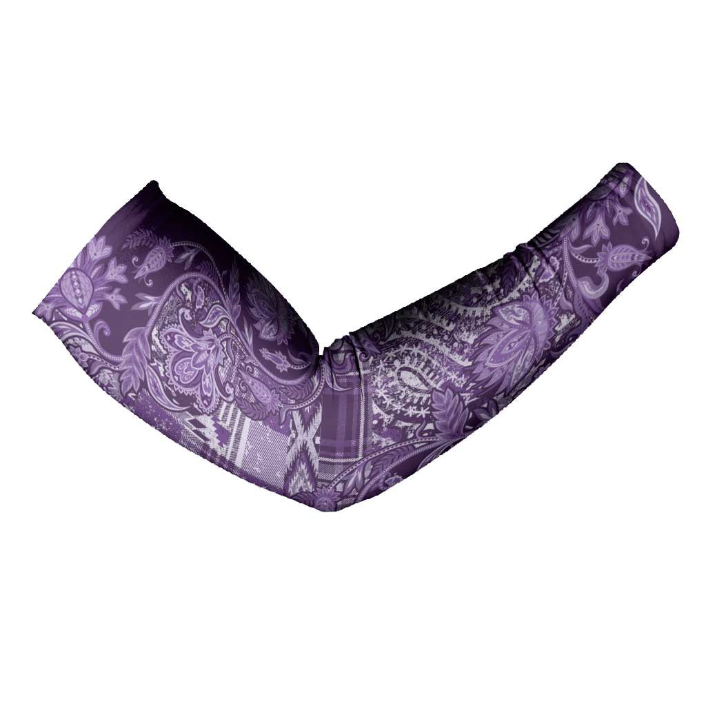 Africa Floral mix Maasai Shuka Arm Sleeves Purple Moitf