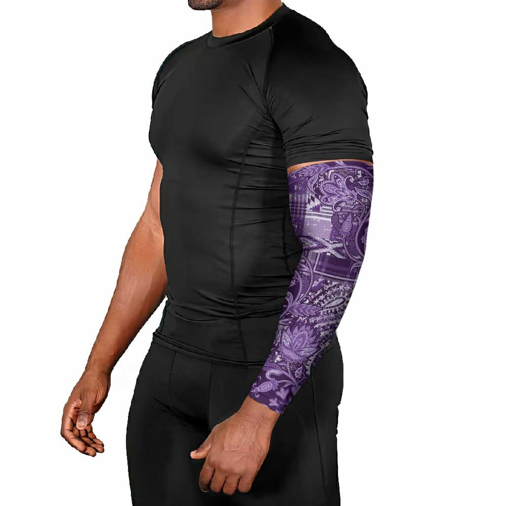 Africa Floral mix Maasai Shuka Arm Sleeves Purple Moitf