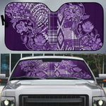 Africa Floral mix Maasai Shuka Auto Sun Shade Purple Moitf