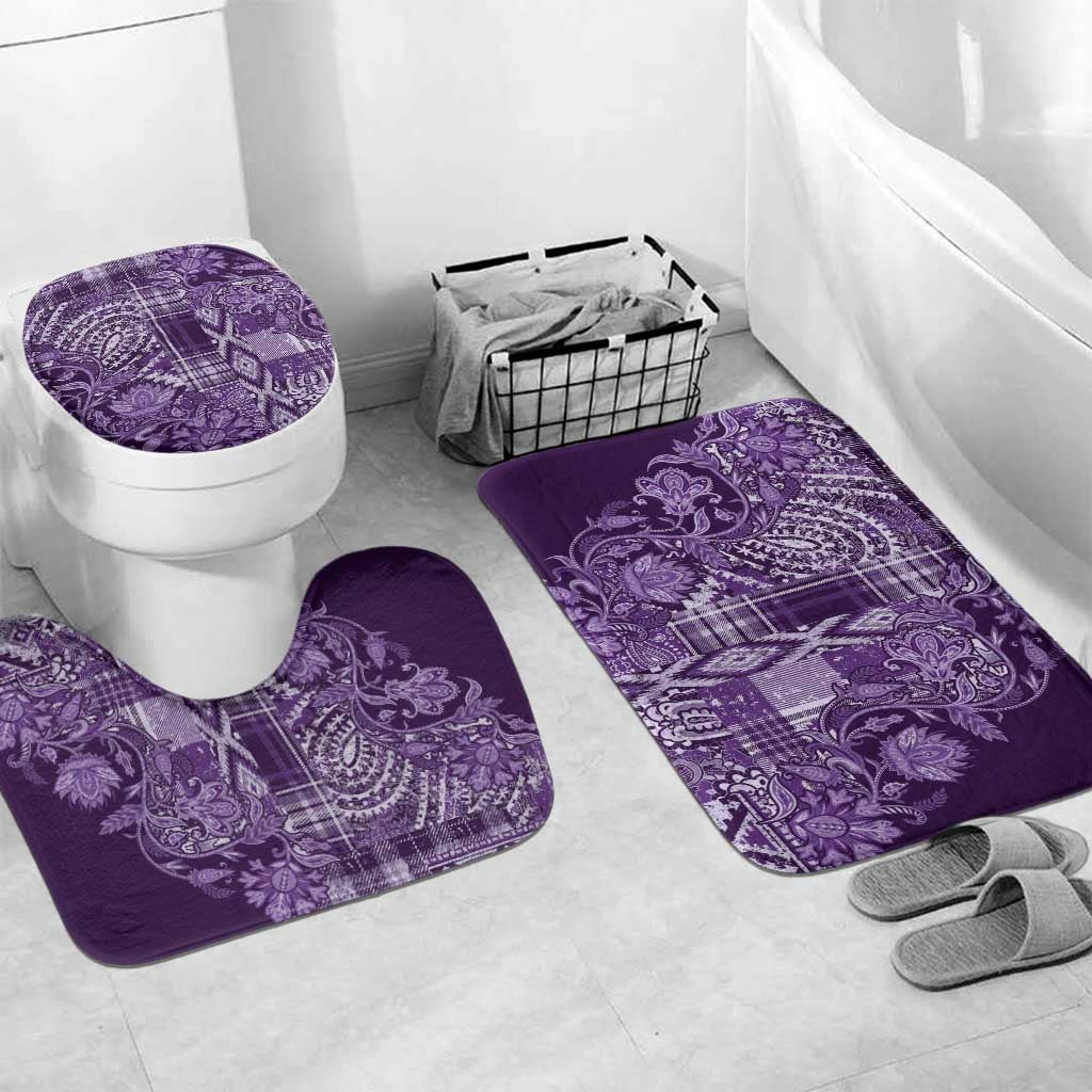 Africa Floral mix Maasai Shuka Bathroom Set Purple Moitf