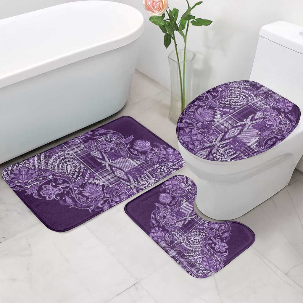 Africa Floral mix Maasai Shuka Bathroom Set Purple Moitf