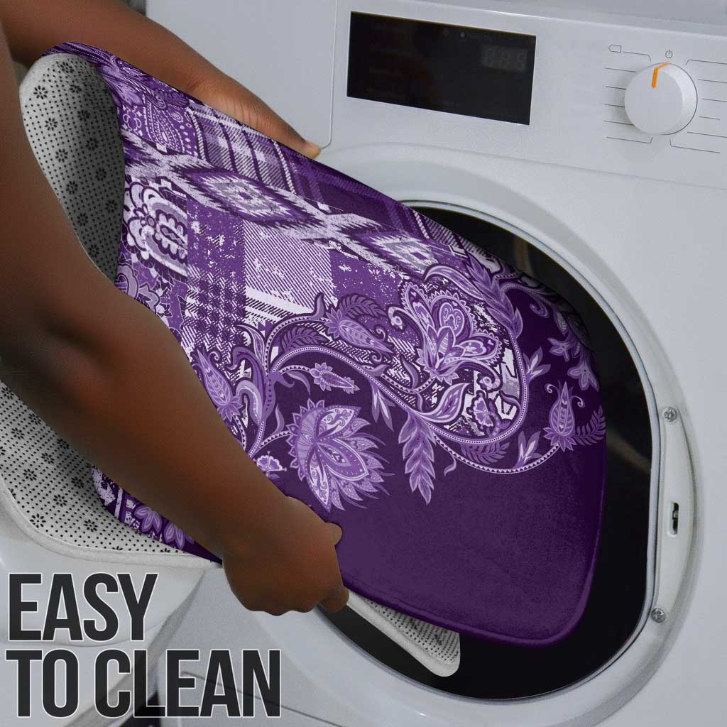 Africa Floral mix Maasai Shuka Bathroom Set Purple Moitf