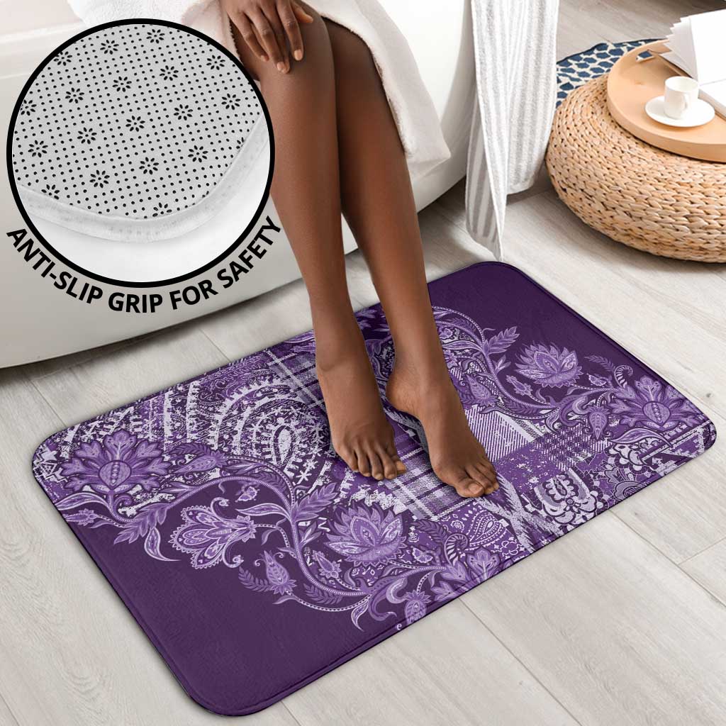 Africa Floral mix Maasai Shuka Bathroom Set Purple Moitf