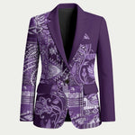 Africa Floral mix Maasai Shuka Blazer Purple Moitf