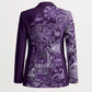 Africa Floral mix Maasai Shuka Blazer Purple Moitf