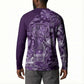 Africa Floral mix Maasai Shuka Button Sweatshirt Purple Moitf