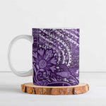 Africa Floral mix Maasai Shuka Ceramic Mug Purple Moitf