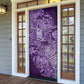 Africa Floral mix Maasai Shuka Door Cover Purple Moitf