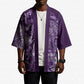 Africa Floral mix Maasai Shuka Kimono Purple Moitf