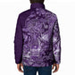 Africa Floral mix Maasai Shuka Padded Jacket Purple Moitf