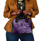 Afro Floral mix Maasai Shuka Shoulder Handbag Purple Moitf