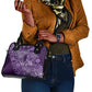 Afro Floral mix Maasai Shuka Shoulder Handbag Purple Moitf