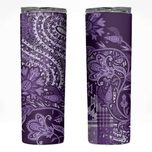 Afro Floral mix Maasai Shuka Skinny Tumbler Purple Moitf