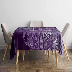 Afro Floral mix Maasai Shuka Tablecloth Purple Moitf