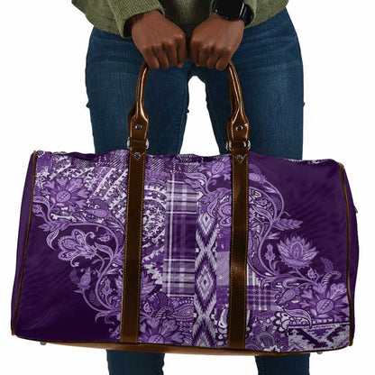 Africa Floral mix Maasai Shuka Travel Bag Purple Moitf